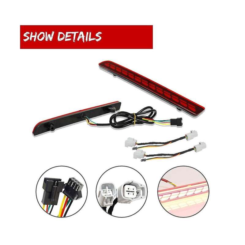 12v Car Led Rear Bumper Reflector Lights for Sienna 2021 2022 Car Driving Turn Signal Brake Light