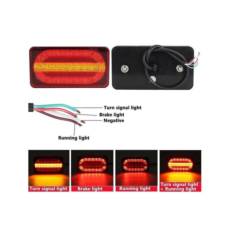 12v Car Led Taillight Brake.indicator Turn Signal Lights Waterproof Rear Lamp Universal for Caravan
