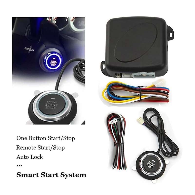 12V Car Remote Engine Button Door Lock Keyless Entry System Central Locking Alarm System Kit