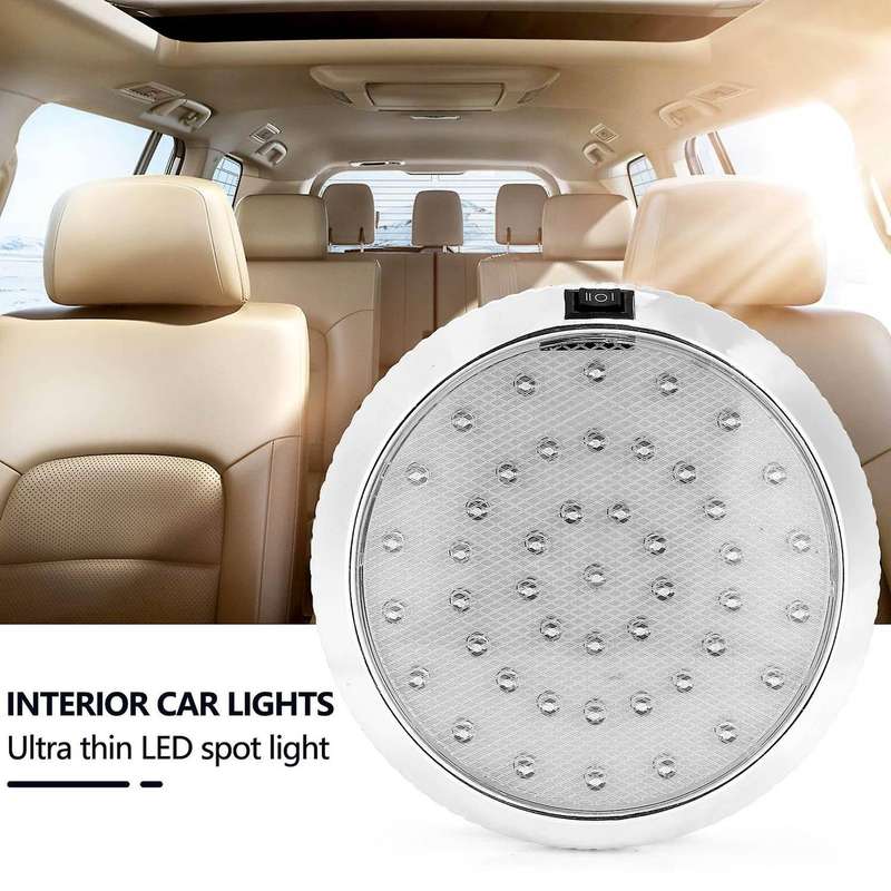 12v Car Round Ceiling Dome Roof Interior Light Boat Rv Surface Ceiling Light