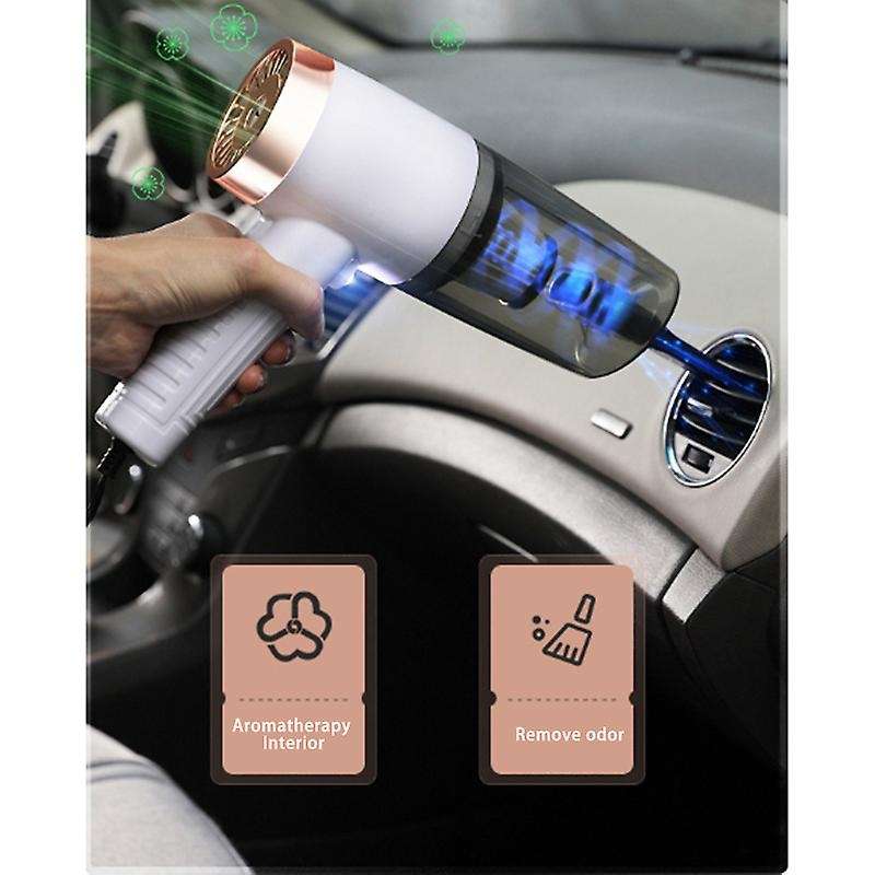 12V Car Vacuum Cleaner 120W Wet Dry Dual Use Portable Car Vacuum Cleaner High Power 3 in 1 Aromather