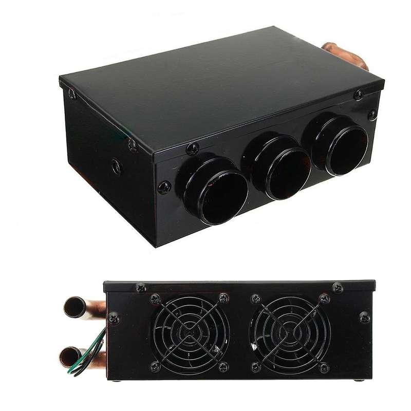12V Car Truck Universal Defroster Car Heater Three-Hole Water Heating Heating Fan
