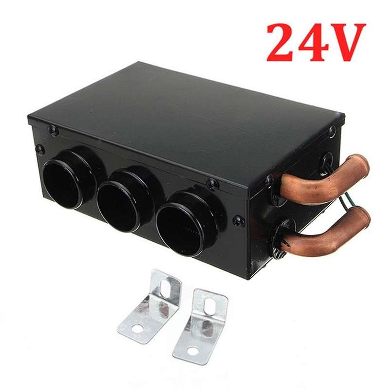 12V Car Truck Universal Defroster Car Heater Three-Hole Water Heating Heating Fan