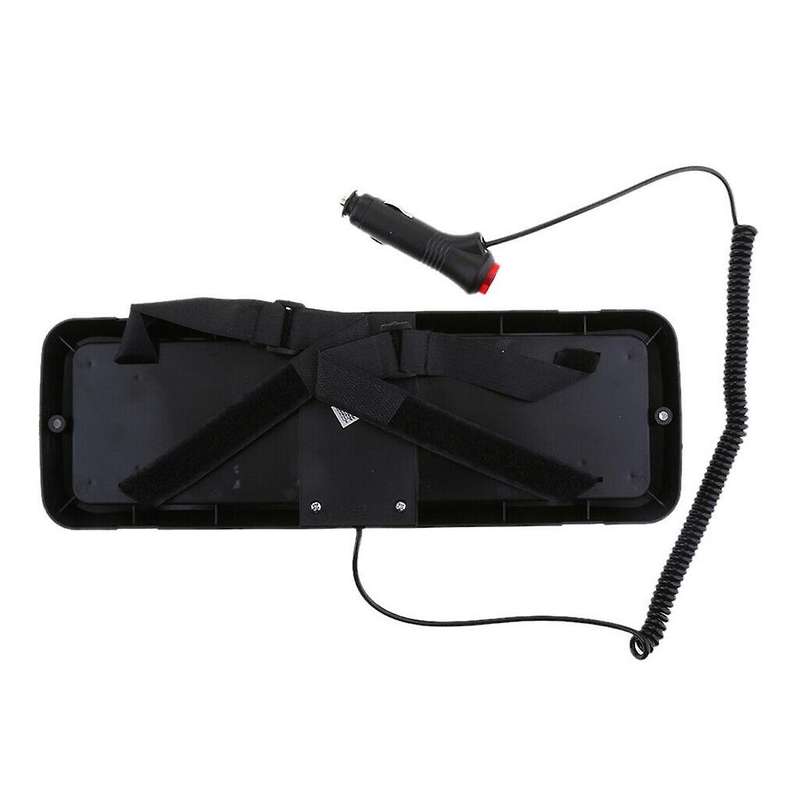 12V Car Windshield Police Warning Light Sunshield Visor Strobe Lights with 86LEDS and 12 Flash Modes