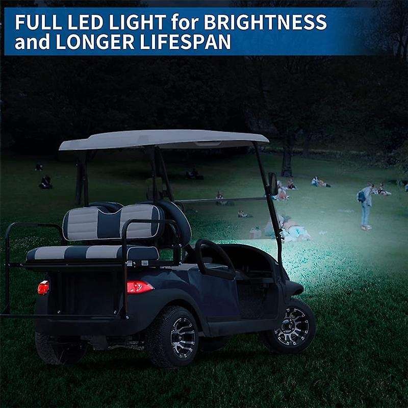12V Deluxe LED Golf Cart Head Light with Bumper for Club Car Precedent 2004-UP Electric Part 1025248