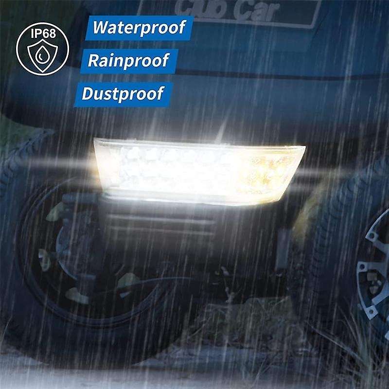 12V Deluxe LED Golf Cart Head Light with Bumper for Club Car Precedent 2004-UP Electric Part 1025248