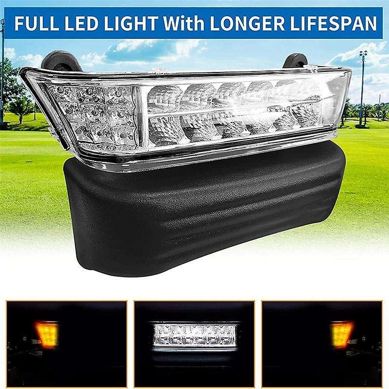 12V Deluxe LED Golf Cart Head Light with Bumper for Club Car Precedent 2004-UP Electric Part 1025248