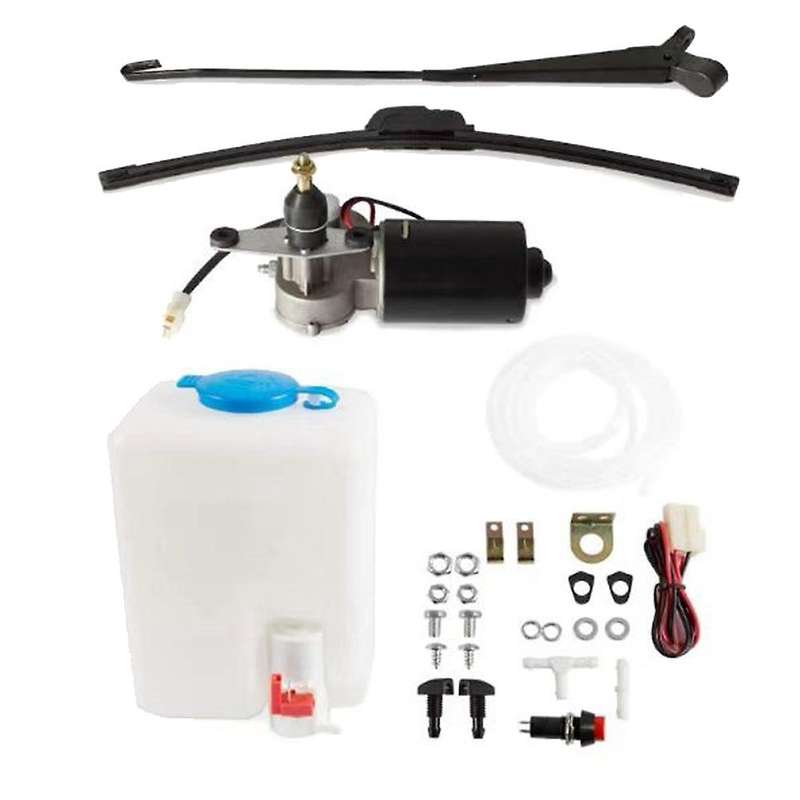 12v Electric Motor Utv Windshield Wiper with Windshield Washer Pump Kit for Utv - Rzr 570 800 900 10