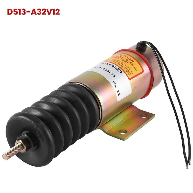 12v Excavator Fuel Shut Off Solenoid for D513-a32v12 D513a32v12