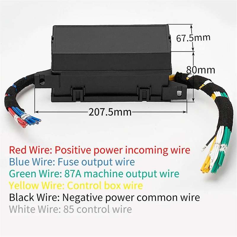 12V Fuse Block for Auto Relay Box Pre-Wired Fuse and Relay Box with 6PCS 5 Pin Relays and 11PCS ATC