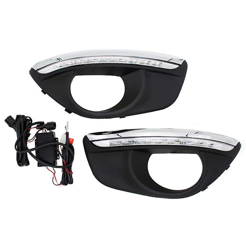 12V Led Car Drl Daytime Running Lights Accessories with Fog Lamp Hole for 2010 2011 2012