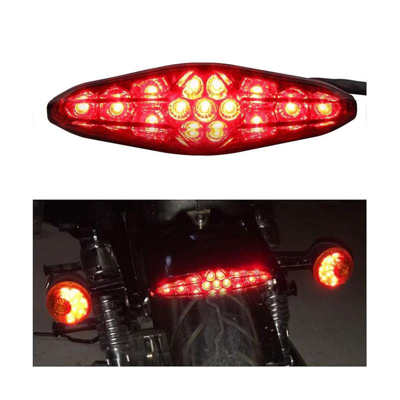 12v Led Grey Shell Tail Light for Cruiser Prince Off-road Beach Vintage Brake Light