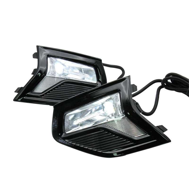 12V LED Fog Lamps for Mondeo 2019 2020 Daytime Running Light DRL Front Fog Lamps Covers Frame W/Wir