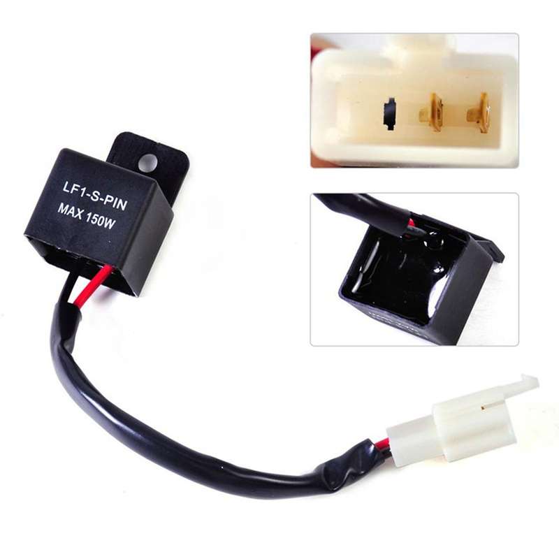 12V LED Relay Indicator Relay Motorcycle Quad Load Independent Indicator LF1-S-PIN MAX 150W 2 PIN
