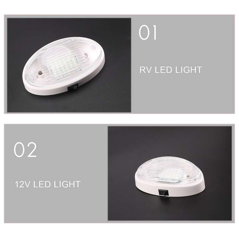 12v Led Light with Switch Motorhome Boat Awning Annex Tunnel White
