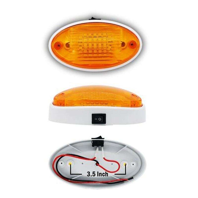12V LED Light with Switch Caravan Boat Awning Annex Tunnel Boot Yellow