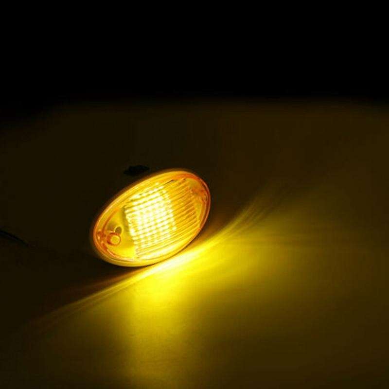 12V LED Light with Switch Caravan Boat Awning Annex Tunnel Boot Yellow
