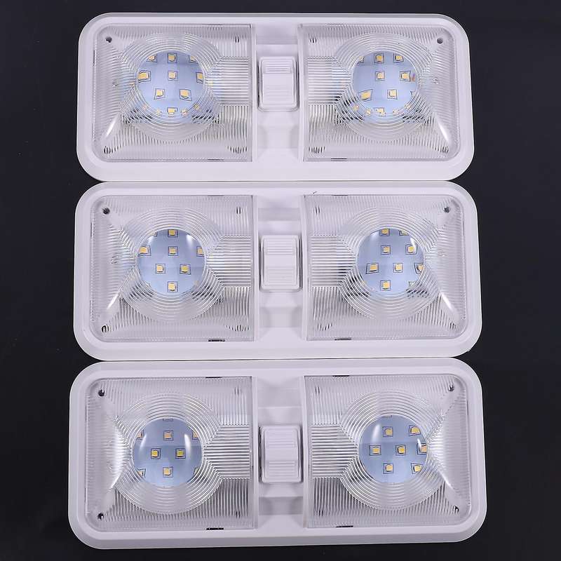 12V LED RV Car Lighting Warm White Car Roof Light Camping Light with Switch