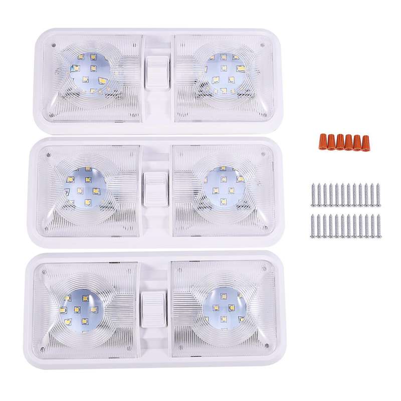 12V LED RV Car Lighting Warm White Car Roof Light Camping Light with Switch