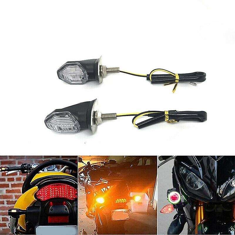 12V Motorcycle Flashing Turn Signal Lamp Indicator LED Triangle-Shaped DRL Tail Lights