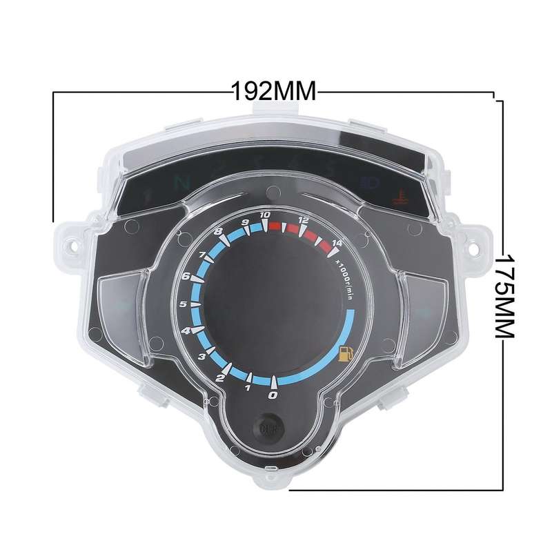 12V Motorcycle Instrument LCD Digital Odometer Speedometer Fuel Gauge 14000RPM Tachometer Universal
