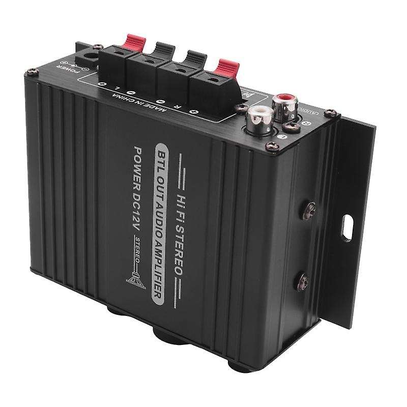 12V Mini Audio Car Amplifier Digital Audio Receiver AMP Channel 20W+20W Treble Volume Control for Ho