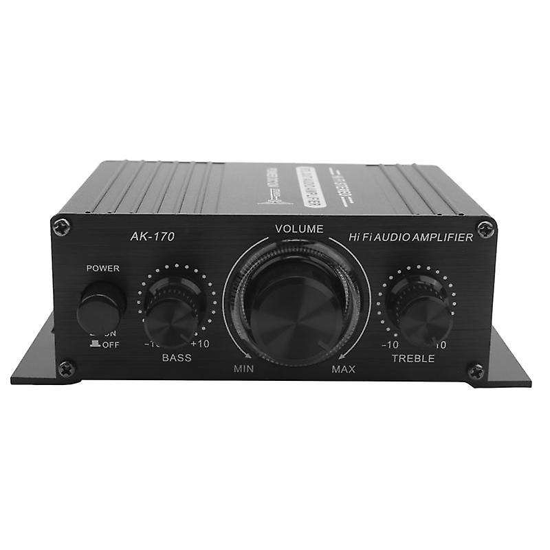 12V Mini Audio Car Amplifier Digital Audio Receiver AMP Channel 20W+20W Treble Volume Control for Ho