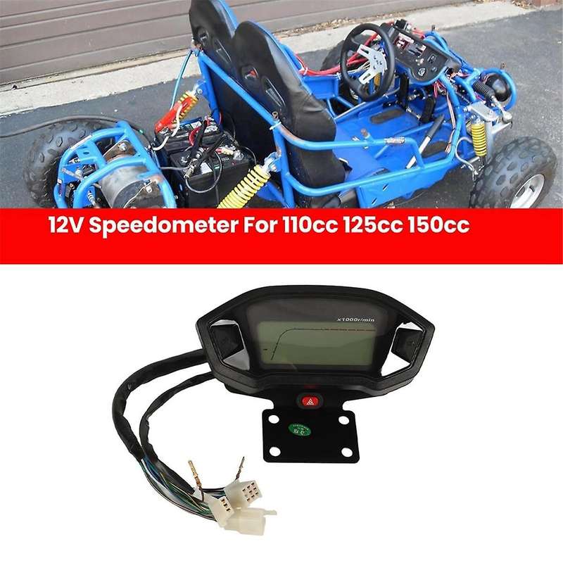 12V Motorcycle Speedometer Tachometer Odometer for 110cc 125cc 150cc 200cc 250cc Dirt Bike ATV Go Ka