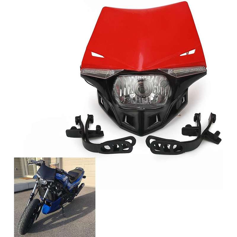 12V Motorcycle Supermoto LED Light Dirt Bike Headlight Front Head Light Universal for CRF 125 250 30