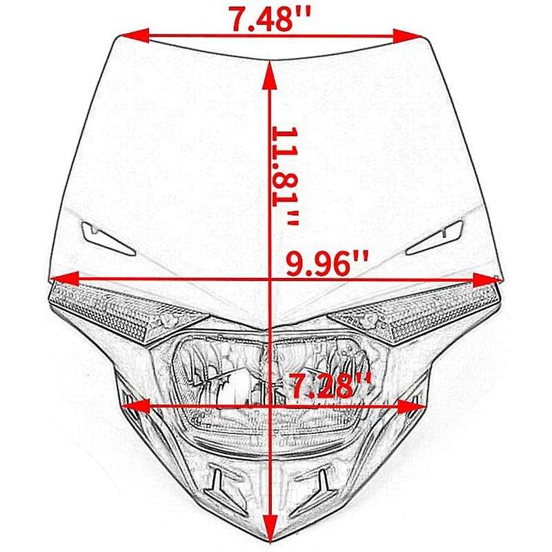 12V Motorcycle Supermoto LED Light Dirt Bike Headlight Front Head Light Universal for CRF 125 250 30