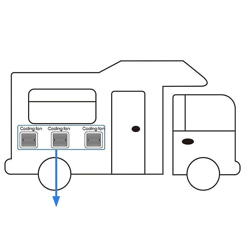 12V MuteFridge Vent with Fan for RV Trailer Caravan Side Air Strong Wind Exhaust Car Styling Camper