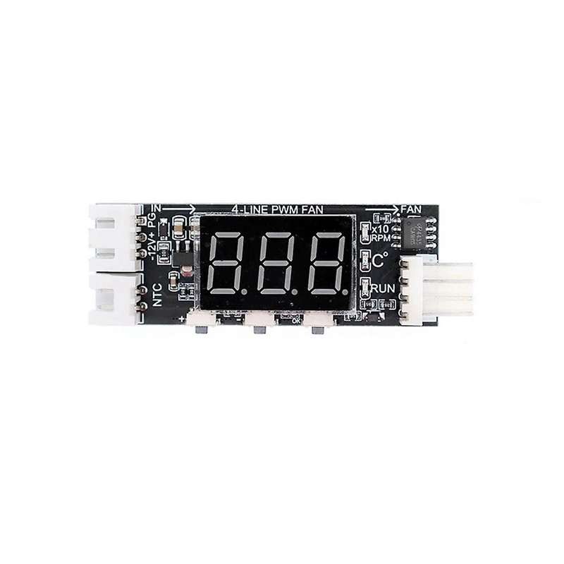 12V PWM 4-Wire Fan Temperature Control Speed Controller Chassis Noise Reduction Module Support Fan S