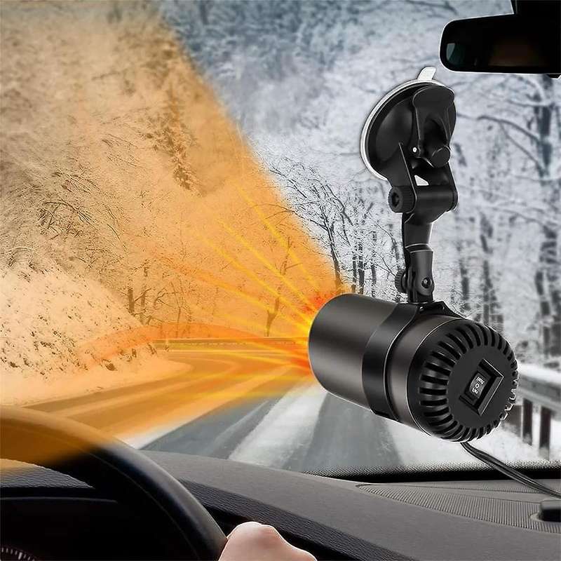 12v Portable Car Heater and Defroster, Car Windshield Defogger and Defroster, 2-in-1 Fast Heating fo