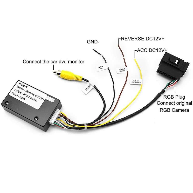 12v Rgb to Av Reverse Camera Decoder High Definition Transmission Aftermarket Car Stereo for Rcd510