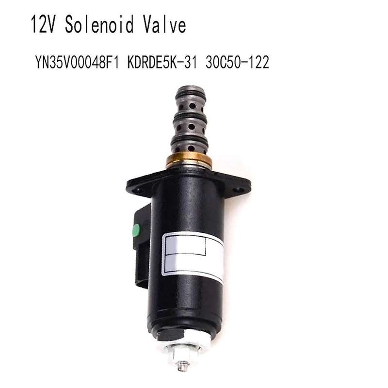 12v Solenoid Valve for Kobelco Sk250-6e Excavator Yn35v00048f1 Kdrde5k-31 30c50-122