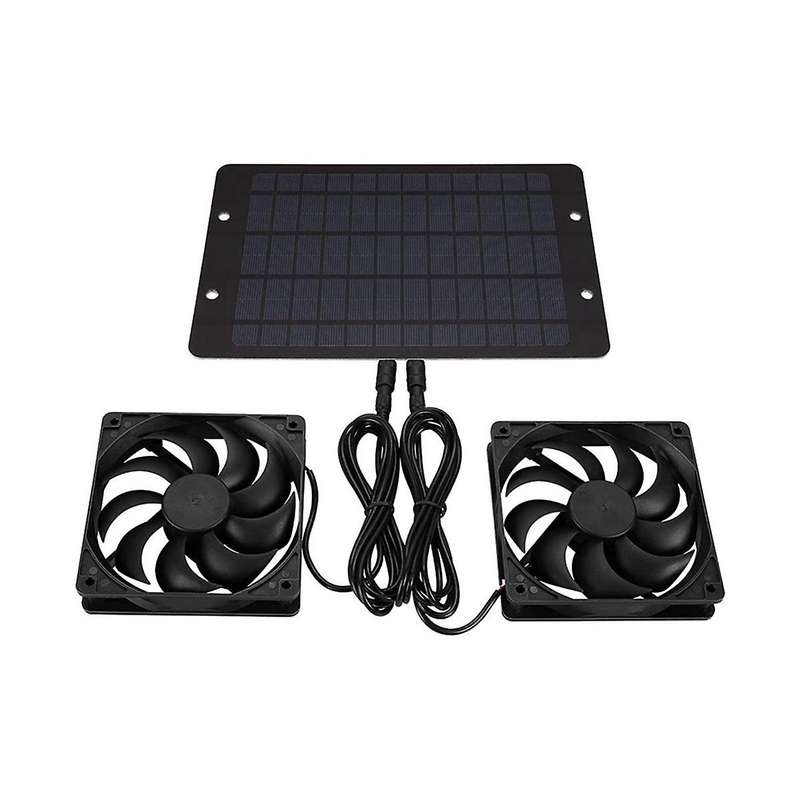12v Solar Exhausts Fan 6 Inch Ventilator Solar Panel Powered Fan Air Extractor for Dog Chicken House