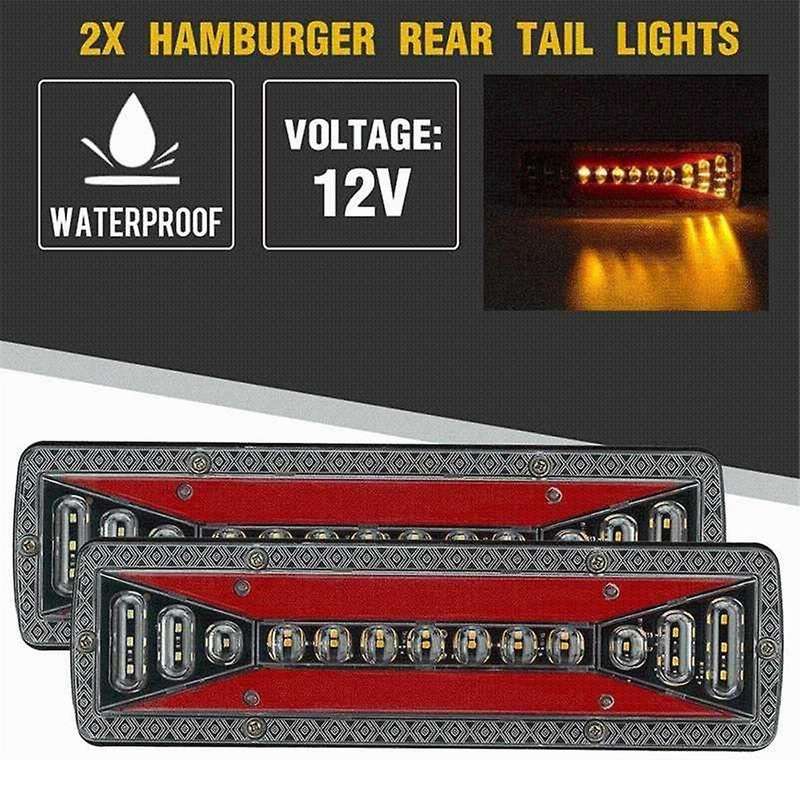 12v Taet Light Led Dynamic Truck Lights Rear Brake Lights Signal Track Tractor Light Trailer Bus