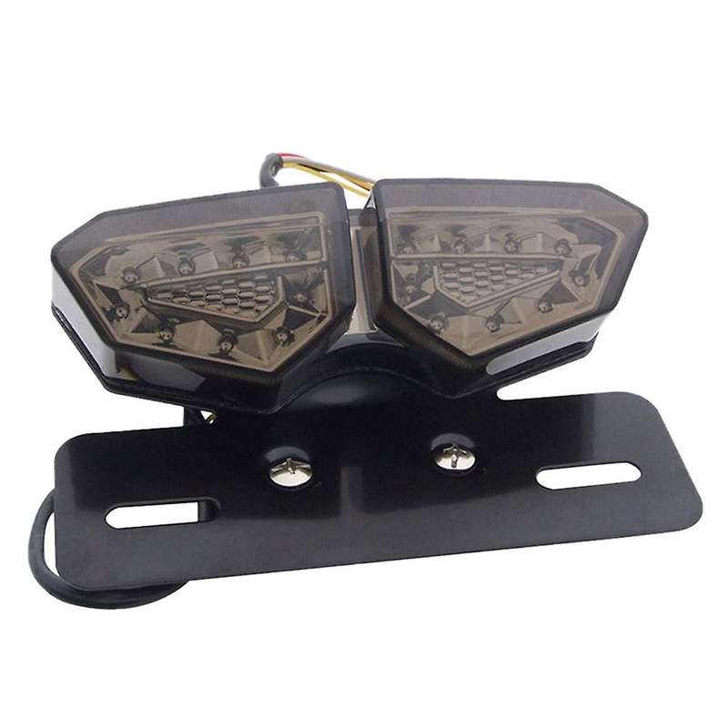 12V Turn Signal Rear Brake Lights Motorcycle LED Tail Light Motorbike License Plate Light Flasher fo