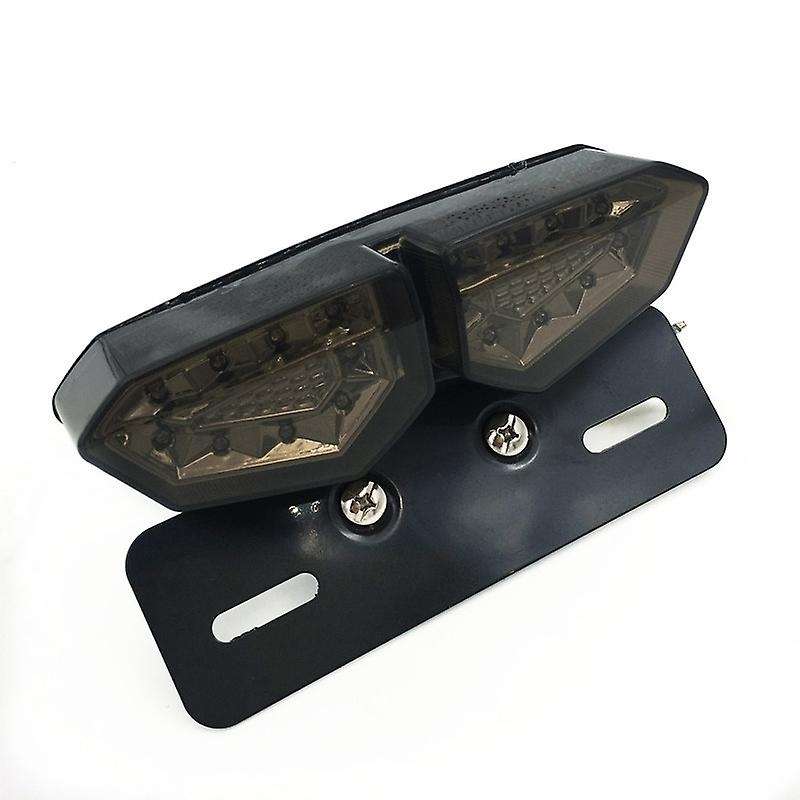 12V Turn Signal Rear Brake Lights Motorcycle LED Tail Light Motorbike License Plate Light Flasher fo