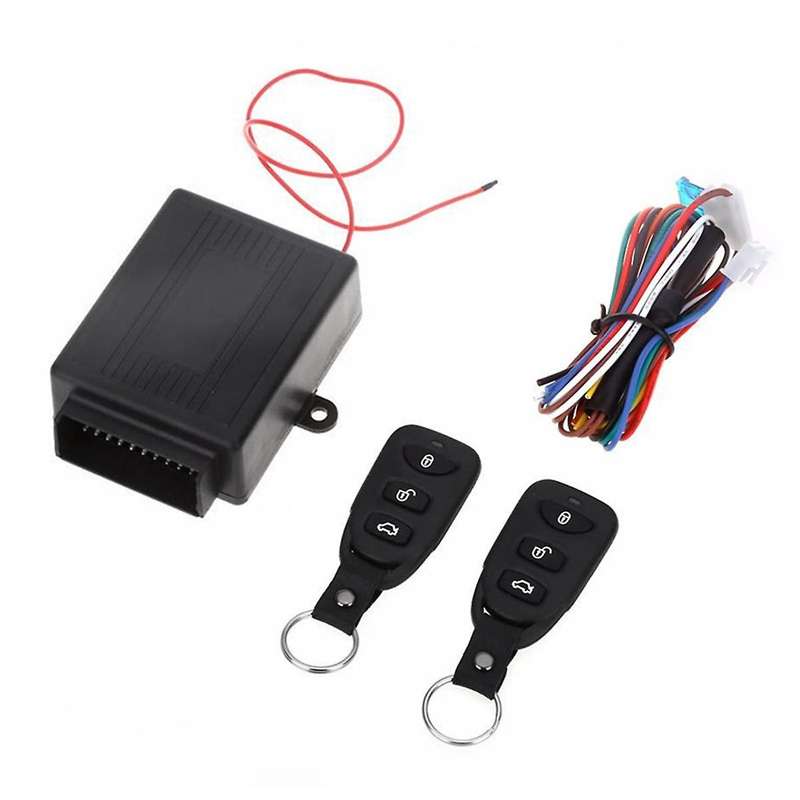 12v Universal Car Auto Remote Central Kit Door Lock Locking Vehicle Keyless Entry System with 2 Rem