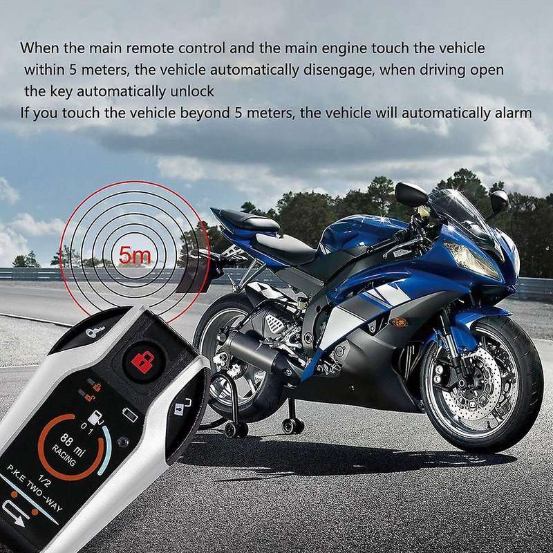 12V Universal Car Motorcycle Anti-Theft Alarmt Wo Way Sensor Alarm with Pke Automatic Induction and