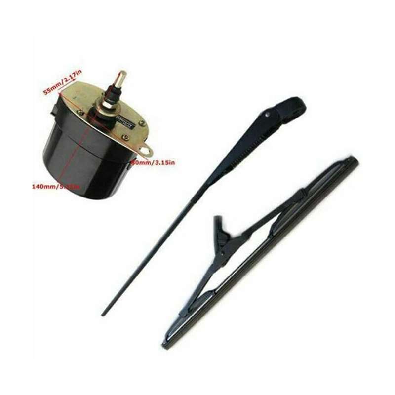 12v Universal Windscreen Wiper Motor with Arm and Blade for Willys Tractor 01287358 7731000001