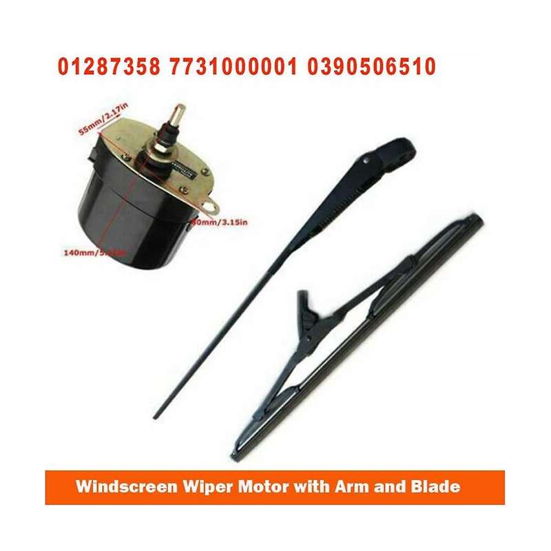 12v Universal Windscreen Wiper Motor with Arm and Blade for Willys Tractor 01287358 7731000001
