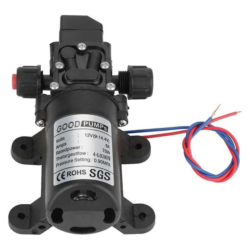 12V Water Pump, 12 Volt Water Pump, DC 12V 6A 70W Electric Water Pump, Self-Priming Water Pump-High