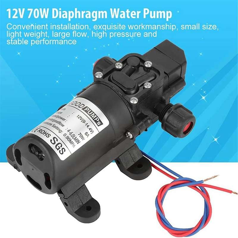 12V Water Pump, 12 Volt Water Pump, DC 12V 6A 70W Electric Water Pump, Self-Priming Water Pump-High