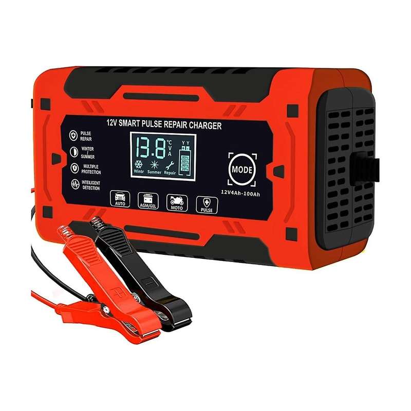12V&24V 6A Smart Fully Automatic Battery Charger with Temperature Compensation for Car Truck Motorcy