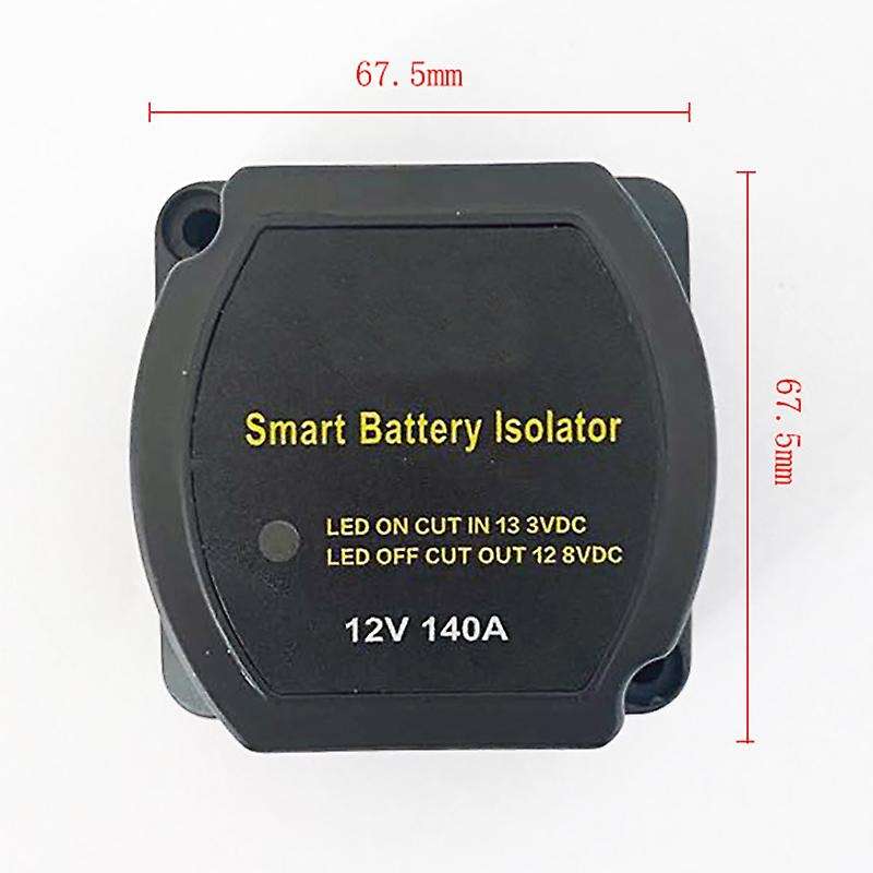12V140A Voltage Relay Intelligent Battery Isolator Suitable for Camping Car, RV, Yacht CARAVANS, BOA