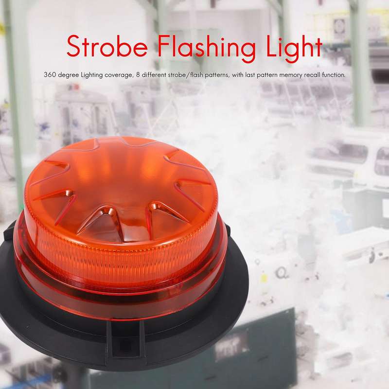 12v/24v High Intensity Led Beacon Magnet Mount Low Profile Compact Strobe Flashing Emergency Warnin
