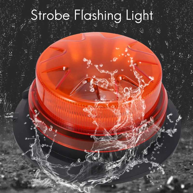 12v/24v High Intensity Led Beacon Magnet Mount Low Profile Compact Strobe Flashing Emergency Warnin