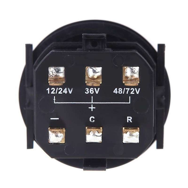 12V/24V/36V/48V/72V LED Digital Battery Status Charge Indicator Black